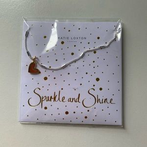 KATIE LOXTON london silver & gold heart necklace